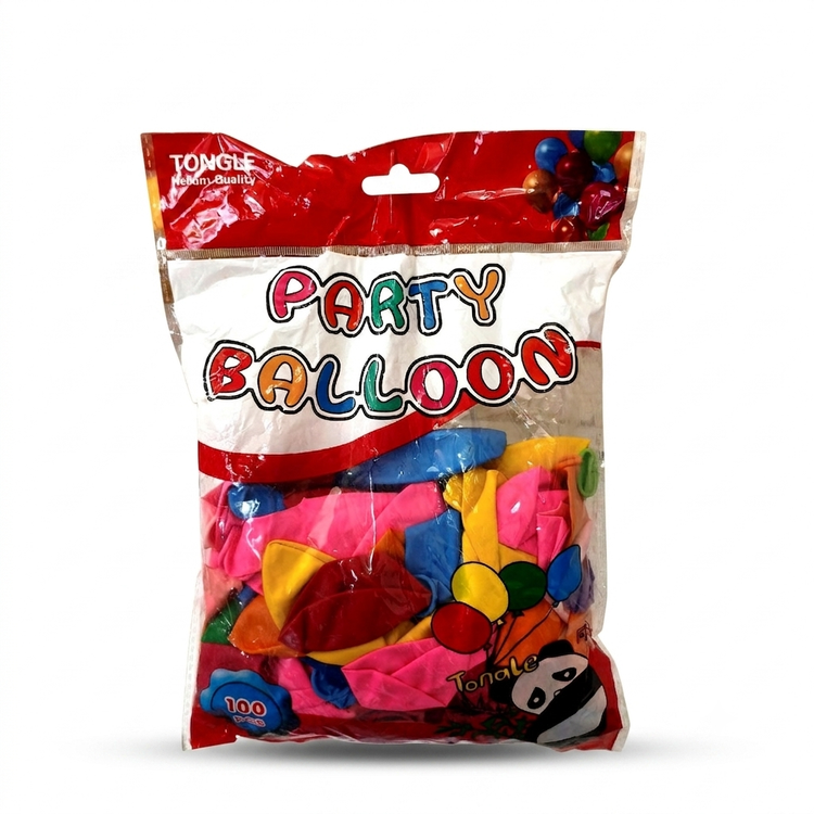 بادکنک رنگی تولد 100 عددی Party Balloon با رنگبندی متنوع